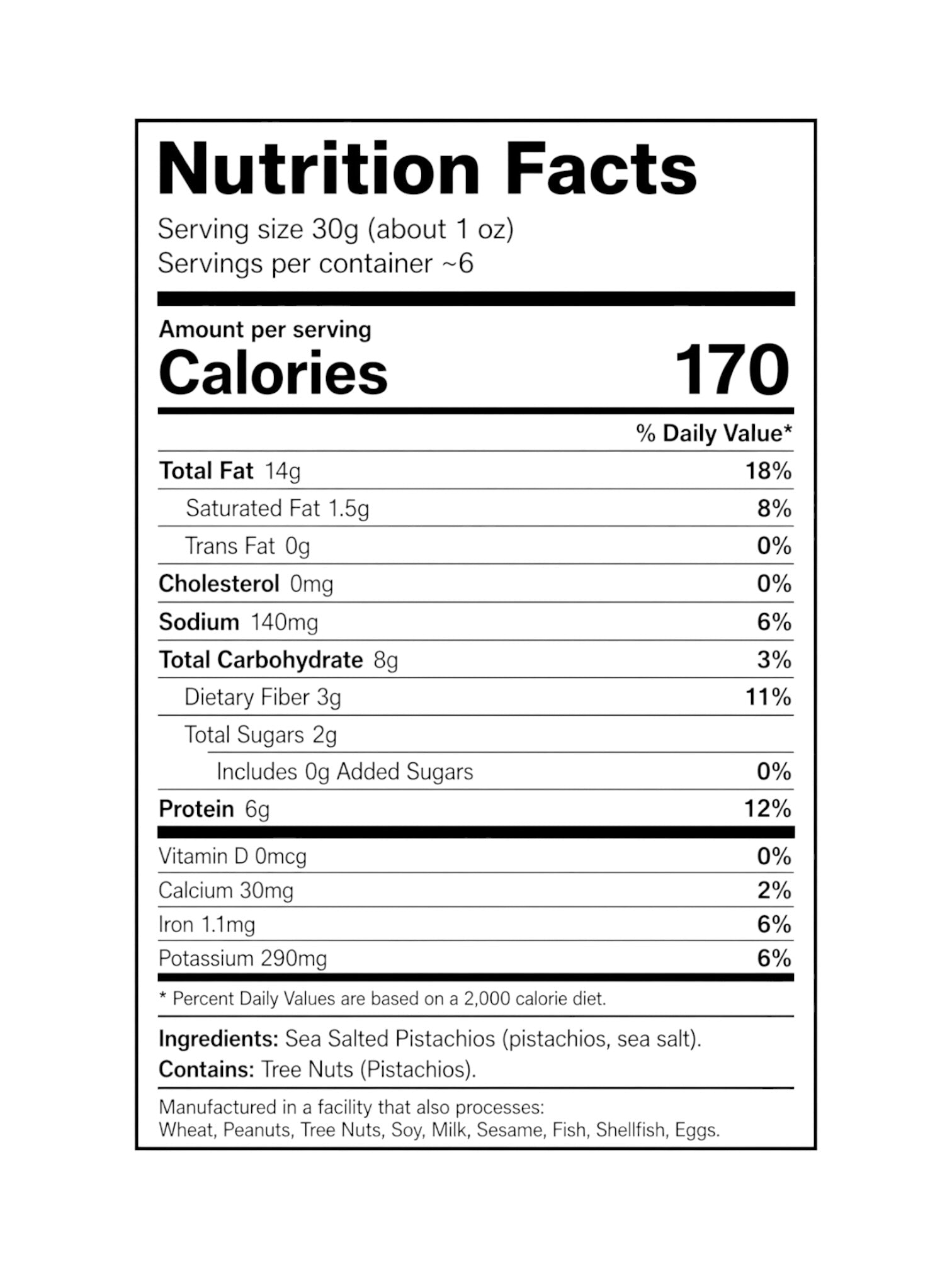 Sea Salt Pistachios